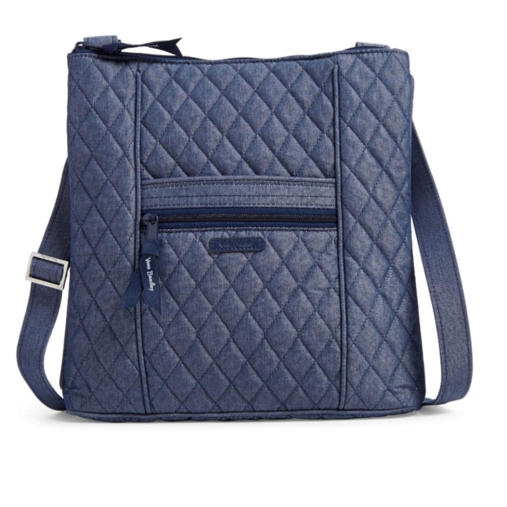 Vera Bradley Quilted Crossbody Bag in Denim Blue